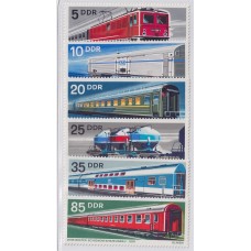 ALEMANIA ORIENTAL DDR SERIE COMPLETA DE ESTAMPILLAS NUEVAS MINT TRENES